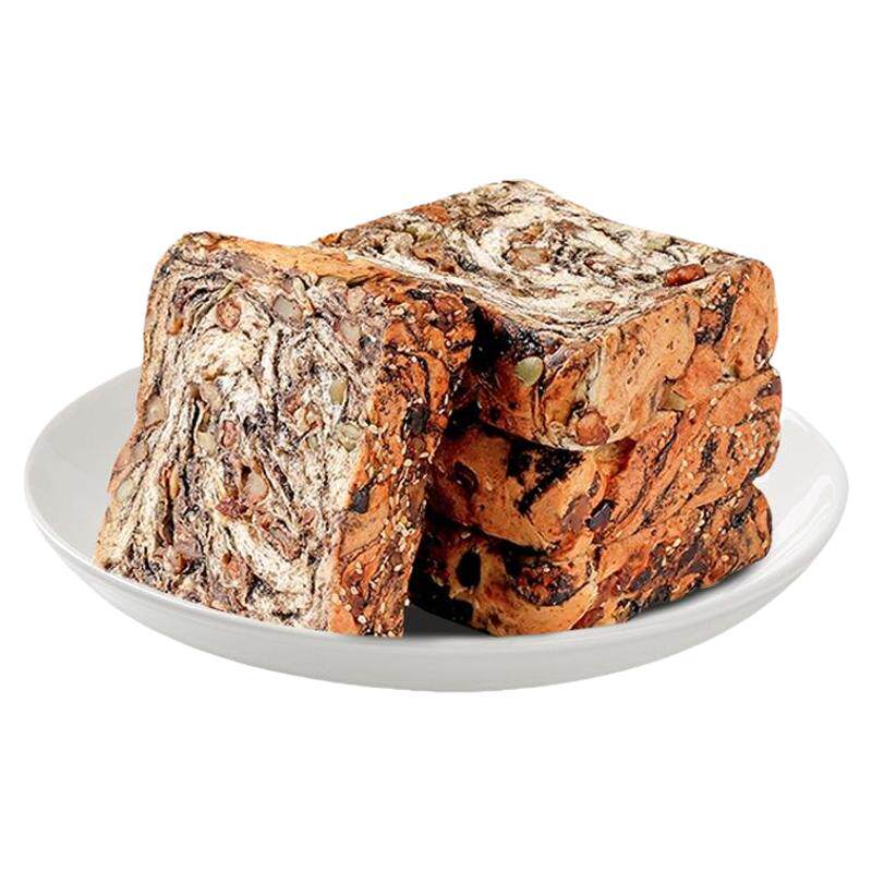 全麦坚果厚切吐司手撕面包饱腹代餐早餐自律期面包速食整箱零食品