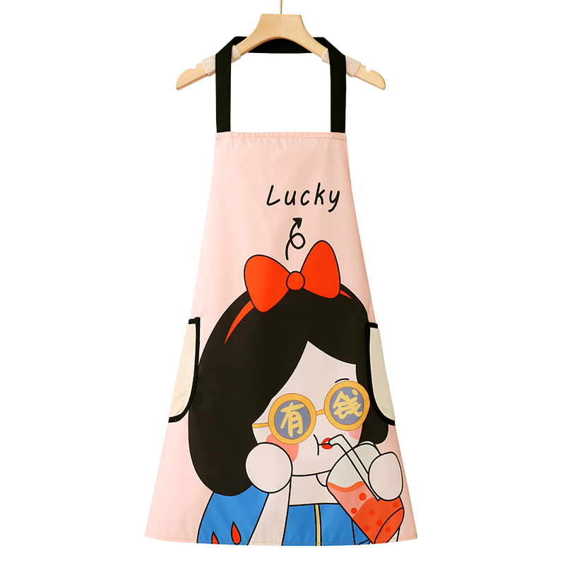 防水防油围裙可擦手工作服女