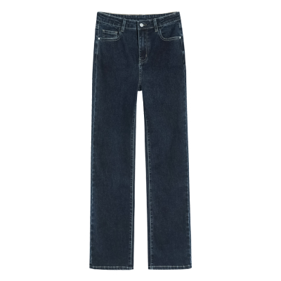 直筒牛仔裤女2025新款窄版阔腿裤