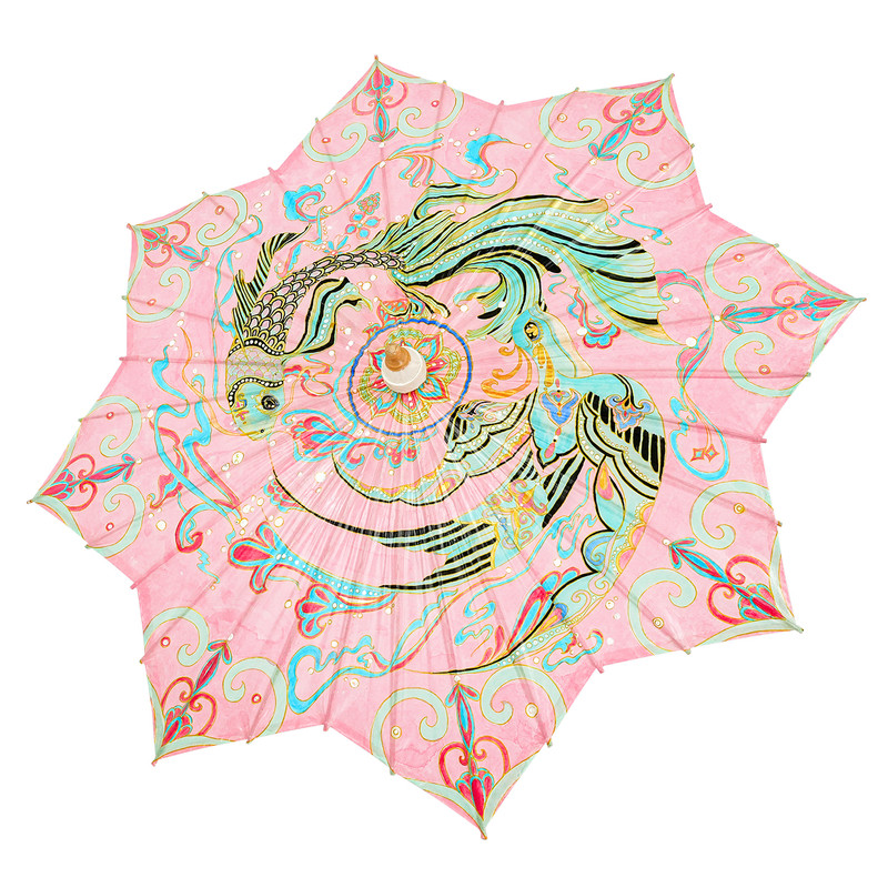 毕六福油纸伞防雨防晒晴雨两用古风无味非遗手工汉服手绘八角伞
