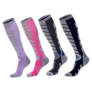 酷峰滑雪袜子加厚保暖羊毛雪袜女男长筒压力长袜专业户外雪山运动