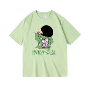 ins日系超火蜡笔小新动漫印花周边衣服夏季T恤青少年男女短袖夏季