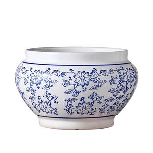 中国风青花瓷花盆陶瓷中式家用蝴蝶兰专用客厅兰花三角梅流泉枫盆