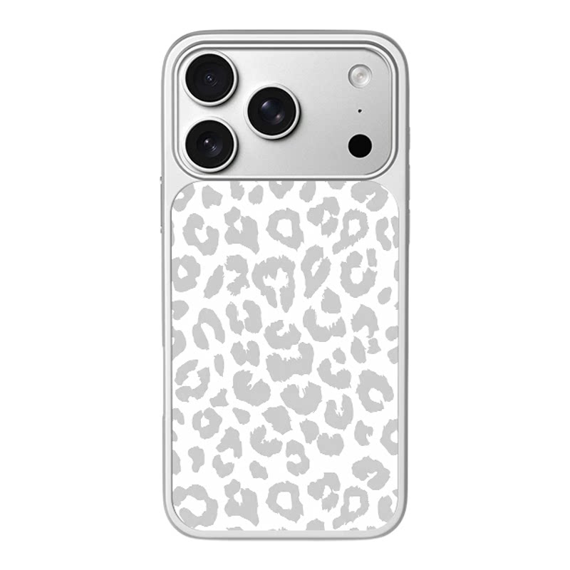 极简冷淡简约浅灰豹纹适用苹果手机壳17promax大孔肤感iPhone16pro新款15/14plus/13pro磨砂1