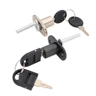 抽屉锁三连锁办公桌抽屉锁芯一锁三小锁三联锁文件柜锁头联动锁杆