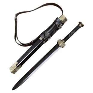 木剑短剑宝剑儿童汉剑双手剑带鞘秦王汉剑古风道具唐横刀玩具刀剑