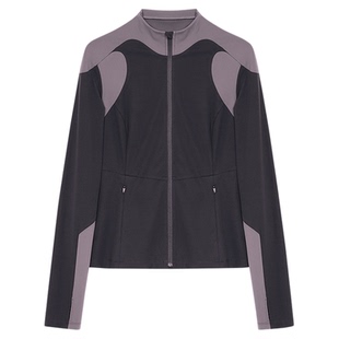 【高弹云感】UPON PRO都市撞色立领弧线剪裁修身外套瑜伽上衣外套