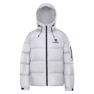 骆驼户外羽绒服冬季新款男女款袖子可拆防泼水高蓬保暖连帽面包服