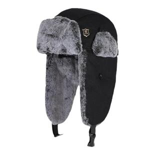 北方冬天帽子男款保暖雷锋帽爸爸加绒护耳骑车户外防寒棉帽女防风