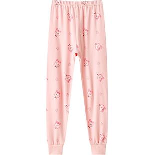 红豆儿童秋裤纯棉内穿男童女童保暖裤100%全棉大童打底线裤棉毛裤