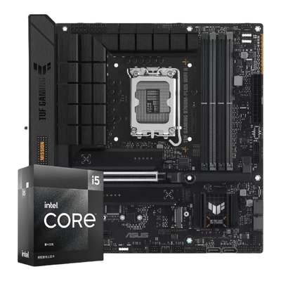 英特尔i5 13400F/13490F搭华硕H610/B760重炮手CPU主板套装DDR4