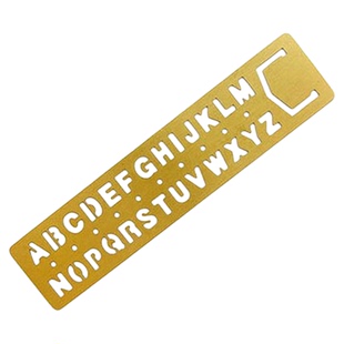 ins金属镂空书签尺多功能字母数字绘画涂鸦模板尺手帐diy素材尺子