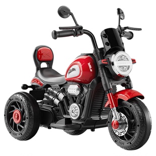 新款儿童电动车三轮车男女孩宝宝小孩电瓶车充电遥控玩具车摩托车