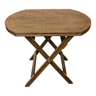 简约中古实木户外折叠桌椅客厅阳台小户型家用餐桌咖啡桌茶几商用