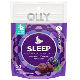 【天猫U先】OLLY褪黑素软糖安瓶非睡眠片软糖sleepwell10粒/袋