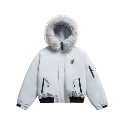 男道美式复古毛领连帽棉服男女2025冬季潮牌情侣保暖加厚棉衣外套