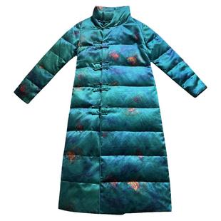 柑香素染【初心】50姆米重缎真丝香云纱羽绒服白鹅绒中式外套冬女