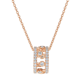 [新年礼物]De Beers 戴比尔斯 Dewdrop 露珠18K玫瑰金钻石项链