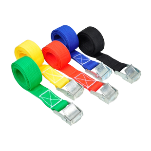 压扣黑色丙纶PP捆绑货物拴拉束紧物带行李货车收紧绳器快速固定带