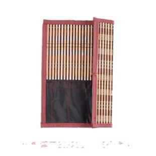 光祖毛笔笔帘便携书法毛笔卷竹帘小学生笔袋毛笔国画竹子制中国风收纳美术专用笔袋大号文房四宝加厚笔联复古