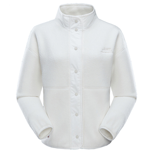 Jeep吉普户外保暖羊羔绒外套女士双面绒抓绒衣轻量化防寒服