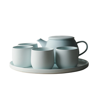 九土陶瓷待客水杯杯子轻奢茶具套装高级咖啡茶壶茶杯花茶奶油壶具