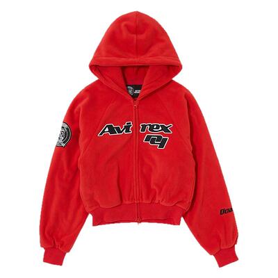 MOUSSY x AVIREX合作款 2026春季新品连帽短款卫衣010IAF01-5661