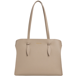 CHARLES&KEITH春季女包CK2-30782735简约通勤大容量托特包单肩包