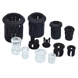 F3 5 8 10mmLED灯座塑料黑色白色灯套平扣长短扣透明灯罩固定灯座