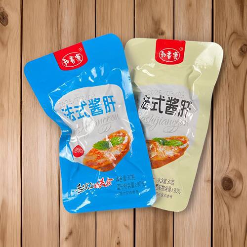 法式酱肝30g袋正宗卤味鸡肝即食独立小包装香辣烧烤口味小零食