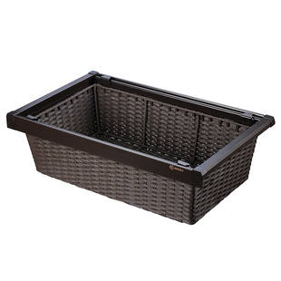 衣柜阻尼拉篮抽屉式伸缩裤架藤篮衣帽间内置收纳储物家用五金