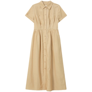【新品】BEANPOLE滨波  2026年夏季女士云感日杂风温柔短袖连衣裙