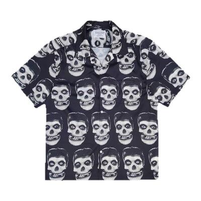 【现货】SOLAR BEAMS x WEIRDO DAVE 作品集骷髅夏威夷短袖衬衫男