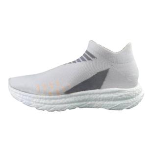 一脚蹬飞织男运动休闲鞋无带透气男鞋网面健步爆米花底弹力袜子鞋