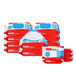 NUK婴儿湿巾宝宝新生儿童手口擦屁股加厚纯水湿纸巾大包组合装