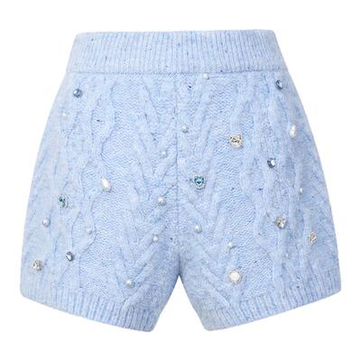 ORA GENESIS2025年秋季新品绞花针织珠宝短裤