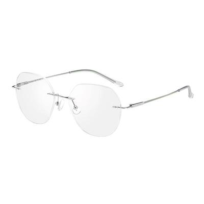 海俪恩无框眼镜近视可配度数清冷感素颜小圆框眼镜架男女款N36004