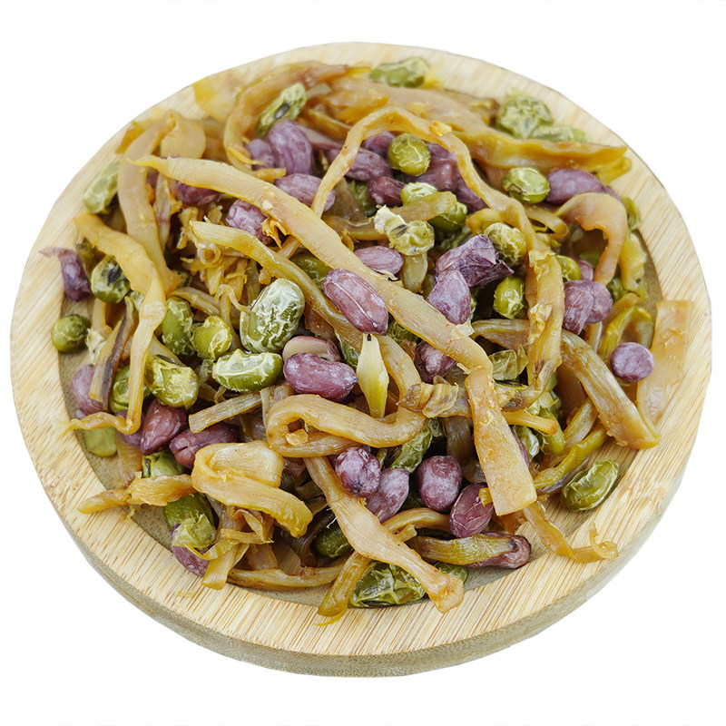 杭州特产农家自制多味黑豆青豆花生笋丝干即食零食500g袋装微辣
