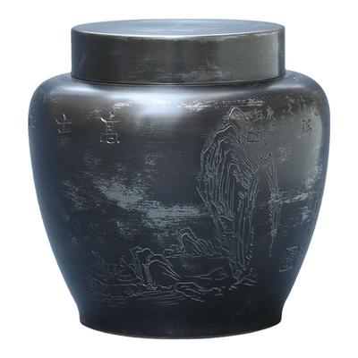 个旧999锡茶叶罐醒茶罐古锡茶筒