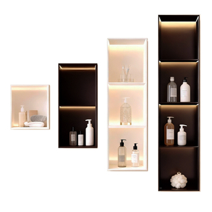 安居客不锈钢嵌入式壁龛卫生间浴室电视柜金属隔板置物架304定制