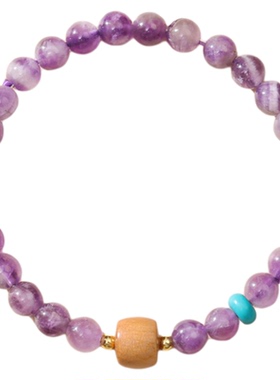 【普陀山官方】天然紫水晶手链