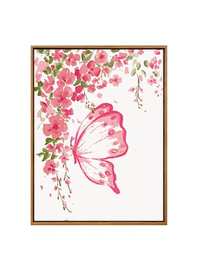 蝴蝶花卉diy数字油画装饰画