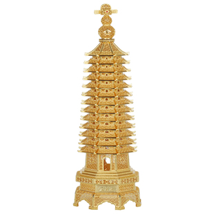 纯黄铜花丝贴金文昌塔摆件家居客厅办公室书房旺文工艺礼品摆件