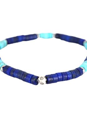 14K包金珠绿松石青金石手链