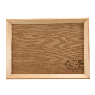 日本购回迪士尼disney米奇松鼠巴斯光年木制餐用长方形食品托盘