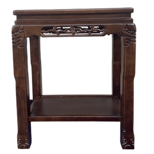 超承重盆景架实木鱼缸架奇石底座榆木客厅花盆架简约现代置物架子