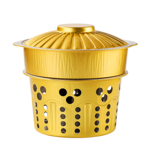 一次性火锅锅具户外露营酒精炉子锡纸锅火锅盆单人小锅一套装家用