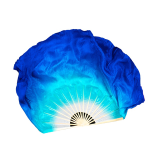 演出真丝舞蹈扇子而已双面加长扇大渐变舞表演秋思生命的河跳舞扇