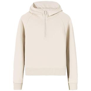 安踏半拉链连帽卫衣女款秋冬季极简纯色训练运动上衣162517721S