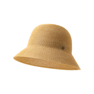 FANCET凡饰法式草编渔夫帽女春夏防晒大帽檐百搭遮阳帽度假草帽